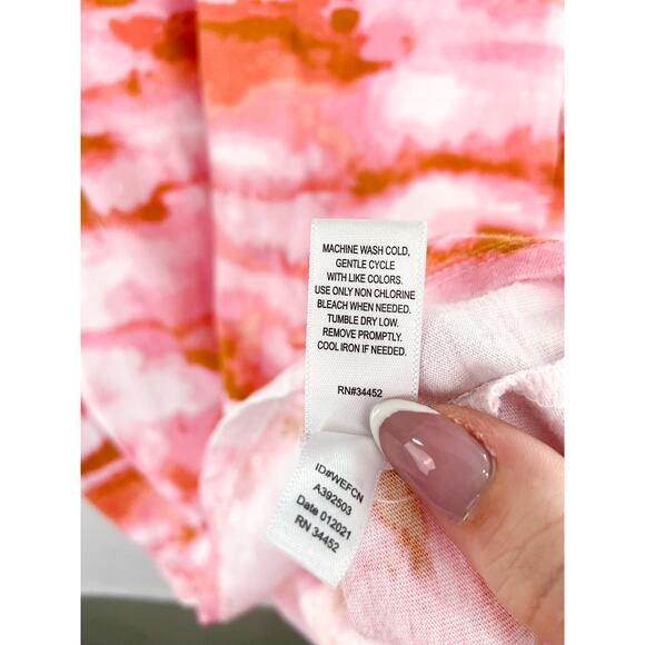 Cuddl Duds Women's Pink Tie Dye Tank Dress Medium Pink Ochre Camo Sleevless - Picture 7 of 10